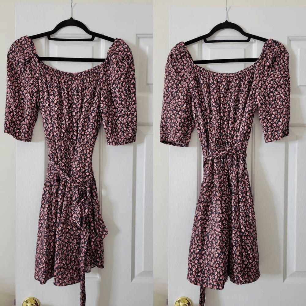 REBECCA TAYLOR  Francesca Square Neck Silk Dress